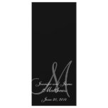 Wedding Church Program Monogram Black &amp; White Invite