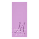 Wedding Church Program Monogram Purple & White Custom Announcements