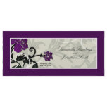 Wedding Church Program - Purple Floral Swirl Custom Rack Cards