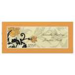 Wedding Church Program - Yellow Floral Swirl Custom Rack Cards