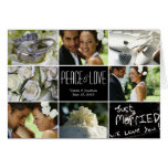 Wedding Collage Holiday Photo Card cards