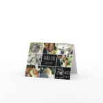 Wedding Collage Thank You Card - Black