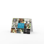 Wedding Collage Thank You Card - Turquoise