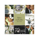 Wedding Collage Wrapped Canvas - Custom Color Canvas Print