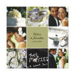 Wedding Collage Wrapped Canvas - Custom Color Canvas Print