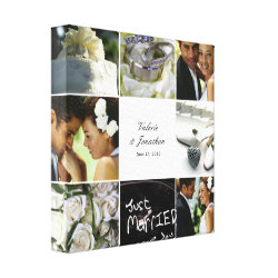 Vintage Wedding Photo Template Canvas Picture