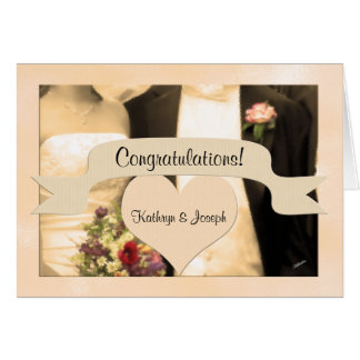 Wedding Congratulations Personalized Couple Card