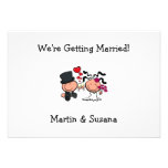 Wedding couple cartoon Invitation