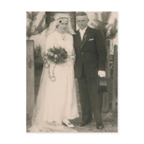 wedding couple fake background post card postcards by amazingvintage wedding couple fake background post card postcards