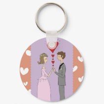 Wedding couple key chain keychains