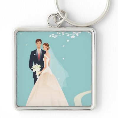 Wedding couple key chains