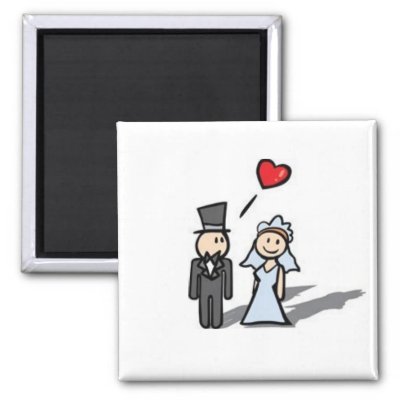 Wedding couple magnet