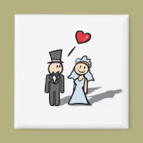 Wedding couple magnet