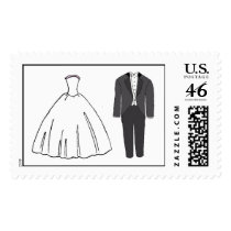 Wedding Couple Outfits! Cute! postage by Musicat Wedding Couple Outfits! Cute! postage