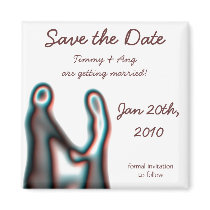 Wedding Couple "Save the Date" Invitation Magnets by proceeds4paws Wedding Couple "Save the Date" Invitation Magnets