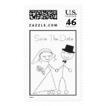 Wedding Couple Save The Dates Postage Stamp