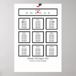 Wedding Couple Table Seating Plan Poster