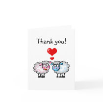 Wedding couple thank you card