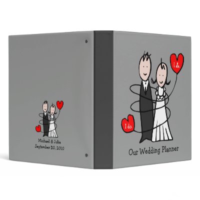 Wedding Couple Wedding Planner Vinyl Binders