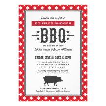 Wedding Couple's Shower | Backyard BBQ Theme Custom Invites