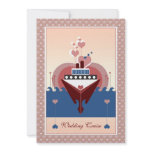 Wedding Cruise Heart Ship Invitation