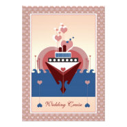 Wedding Cruise Heart Ship Invitation