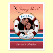 Wedding Cruise Save the Date Photo Frame Postcard postcards