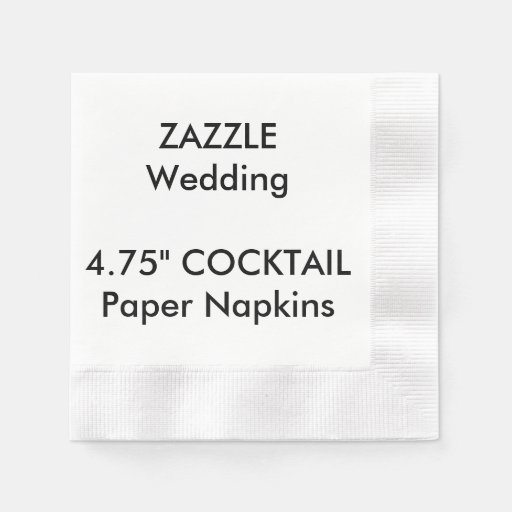 Wedding Custom COCKTAIL Disposable Paper Napkins Zazzle