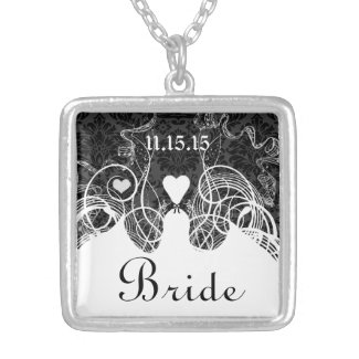 Wedding Damask Bride Keepsake Necklace necklace