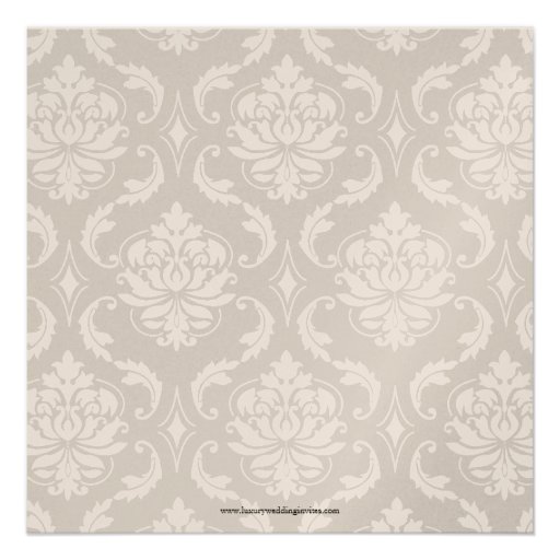 Wedding Damask Monogram Names Turquoise Invitation