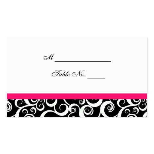 Wedding Damask Swirls Table Place Card Business Cards