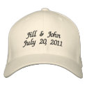 Wedding Date Couple Names Announcement Hat embroidered hats by MonogramGalleryGifts Wedding Date Couple Names Announcement Hat embroidered hats