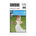 Wedding Day Bride - postage stamp