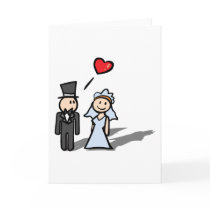 "Wedding Day" couple design Greeting Cards