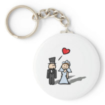 "Wedding Day" couple design Keychain