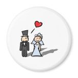 "Wedding Day" couple design Refrigerator Magnet