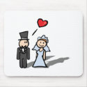 "Wedding Day" couple design mousepads