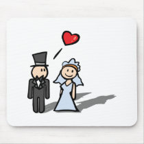 "Wedding Day" couple design mousepads