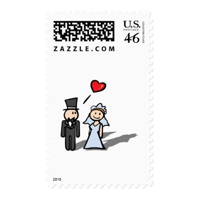 &quot;Wedding Day&quot; couple design Stamps