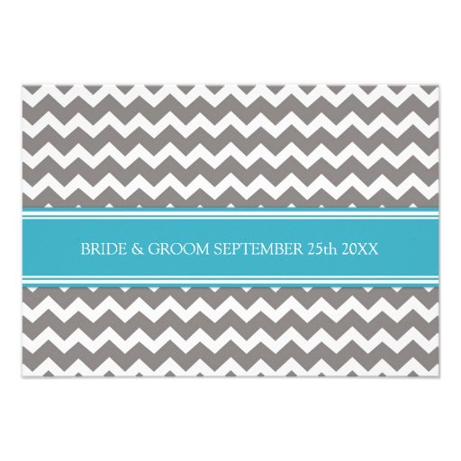 Wedding Direction Cards Blue Grey Chevron