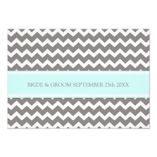Wedding Direction Cards Blue Grey Chevron