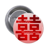 Wedding Double Happiness "Xi": Badge buttons