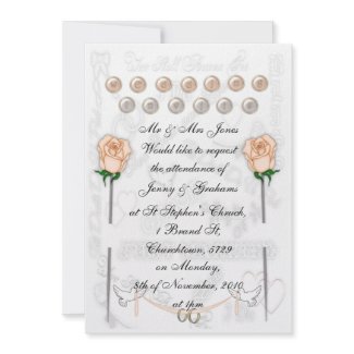 Wedding Doves Invitation invitation