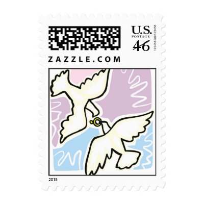 Wedding Doves  Postage Stamp