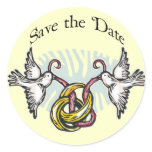 Wedding Doves Save the Date stickers