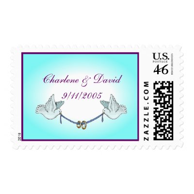 Wedding doves stamp