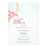 Wedding Dress_2 Bridal Shower Invitation (blue)