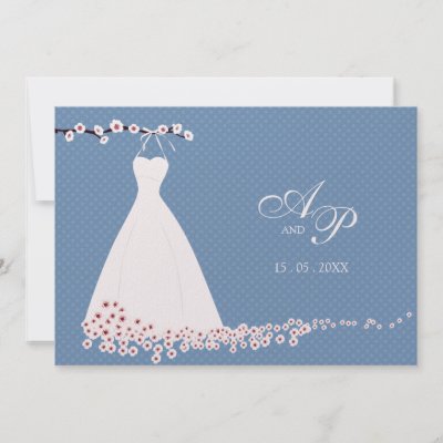 Wedding Dress and Cherry Blossom Polka Dots Weddi by WeddingDreamland