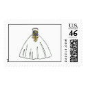 Wedding Dress Blue Bouquet postage by Musicat Wedding Dress Blue Bouquet postage