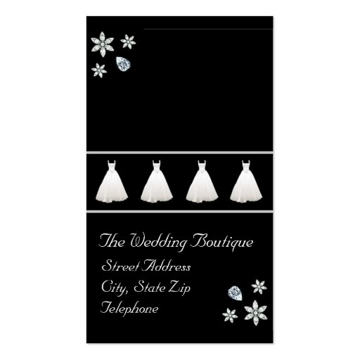 Wedding Dress Boutique Business Card (front side)